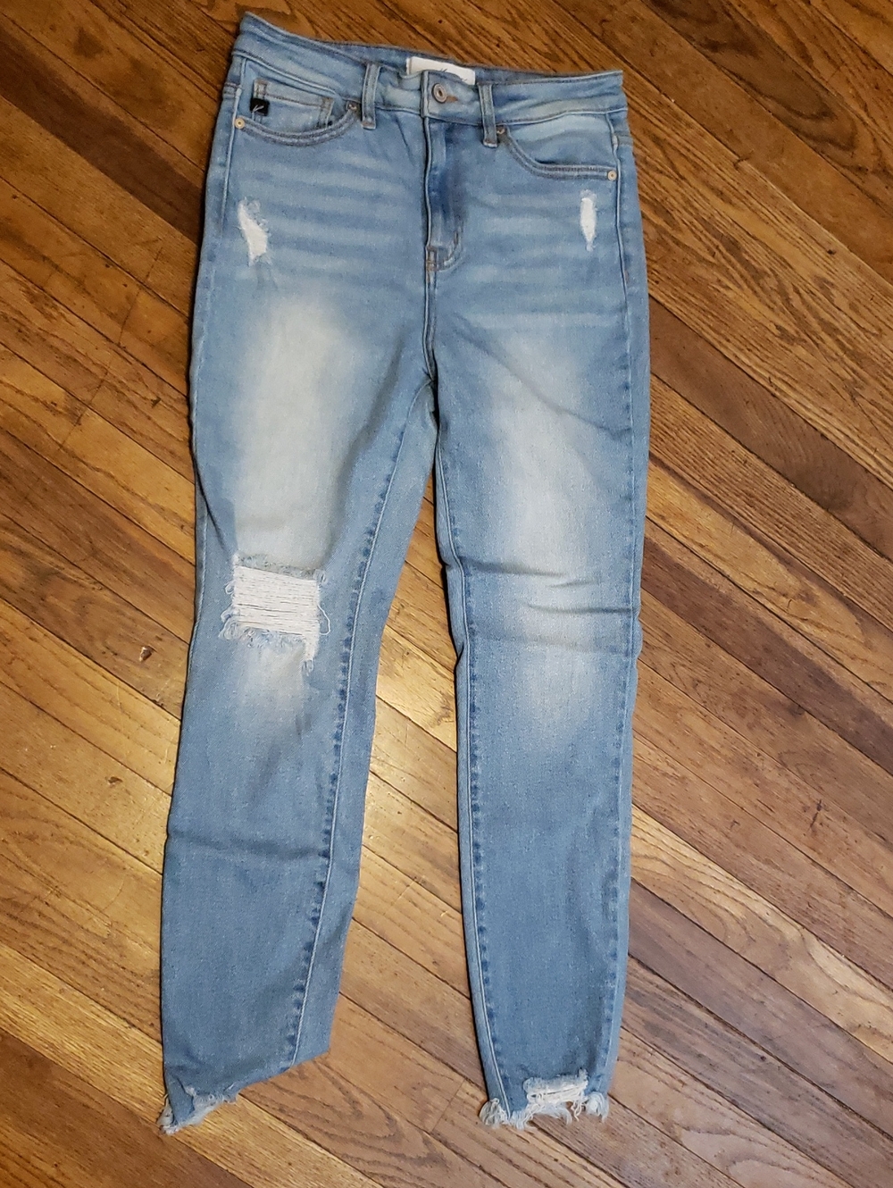 Kancan Light Blue Distressed Women's Jeans